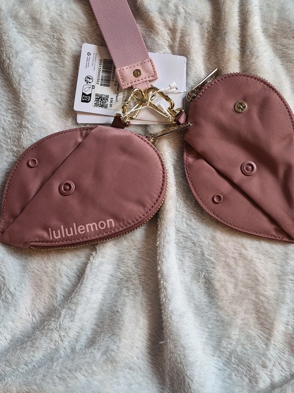 Lululemon Dual Pouch Wristlet Heart Spiced Chai NWT - Picture 12 of 12